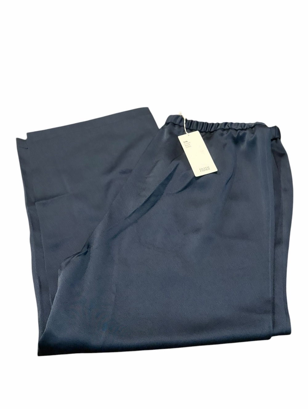 EILEEN FISHER nwt 100% silk straight cropped pants
